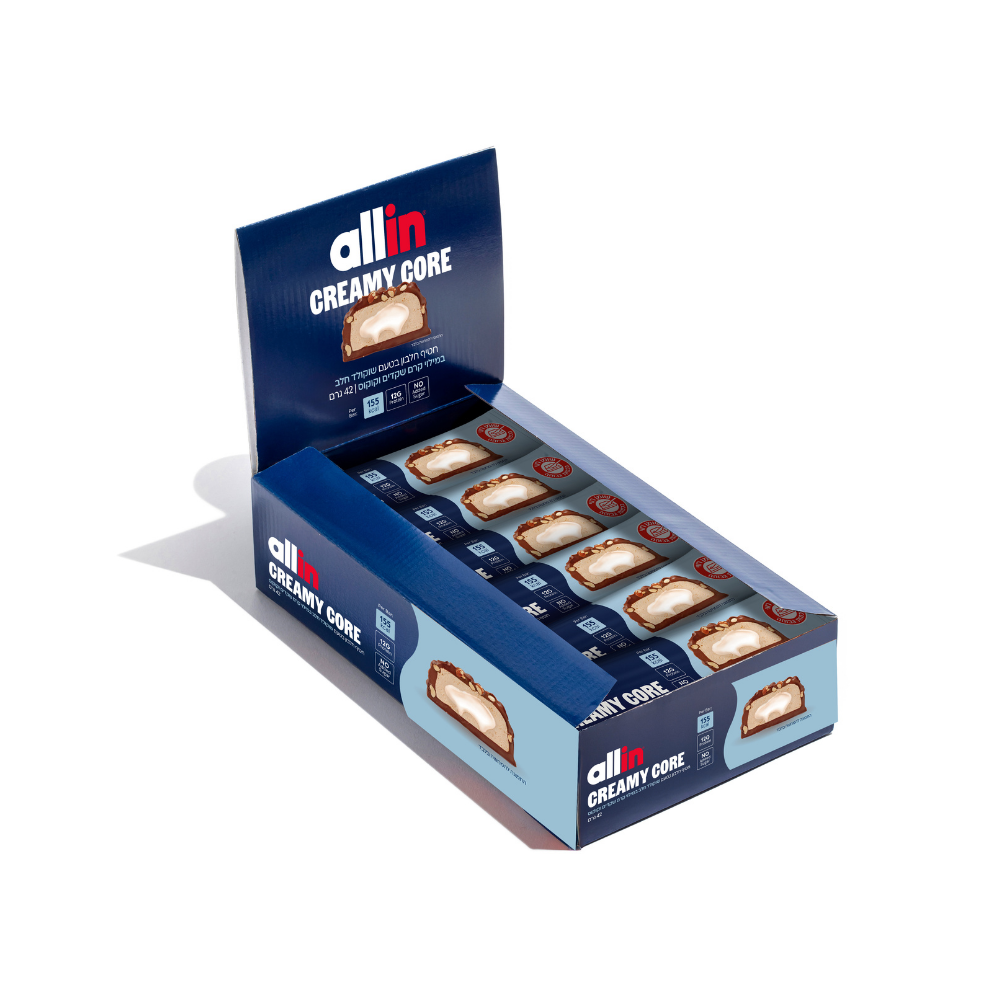 מארז 18 חטיפי חלבון ליבת קרם CREAMY CORE