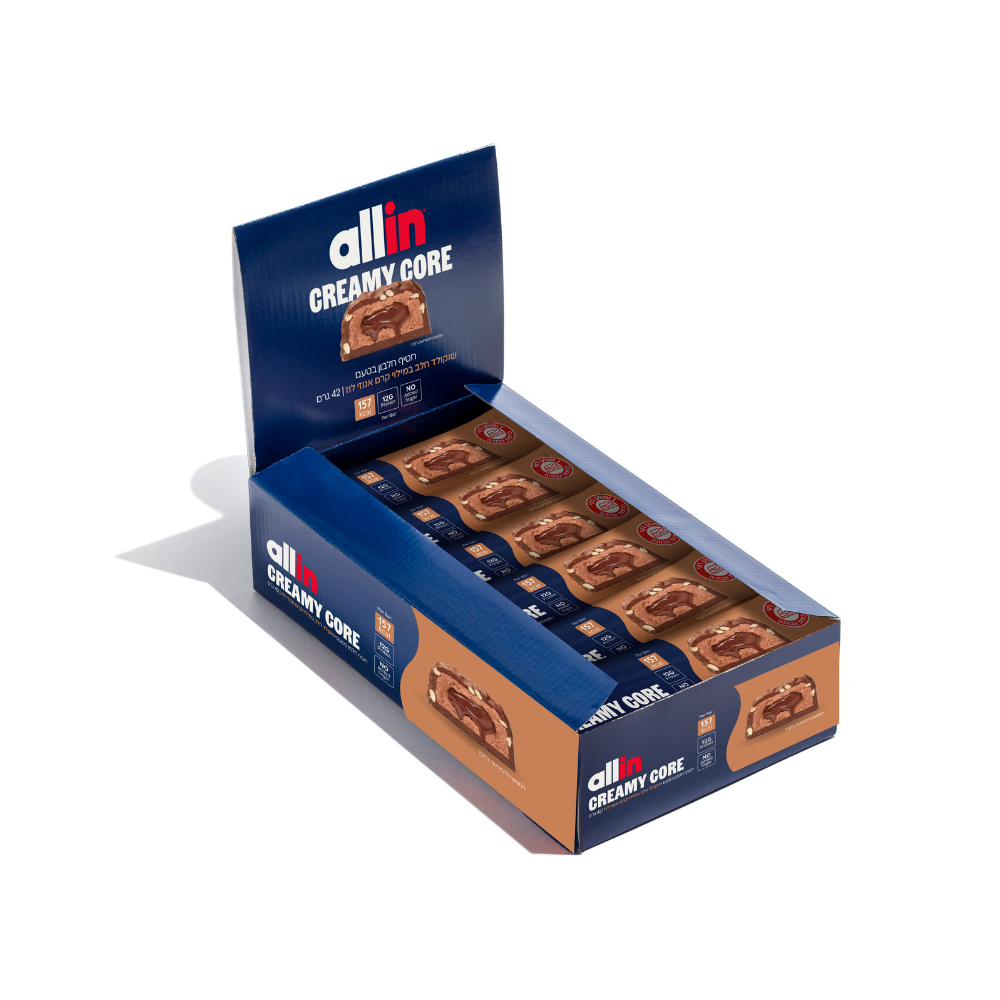 חדש! מארז 18 חטיפי חלבון ליבת קרם CREAMY CORE