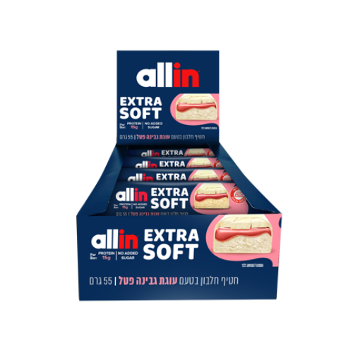 מארז 18 חטיפי חלבון EXTRA SOFT  בטעם עוגת גבינה פטל