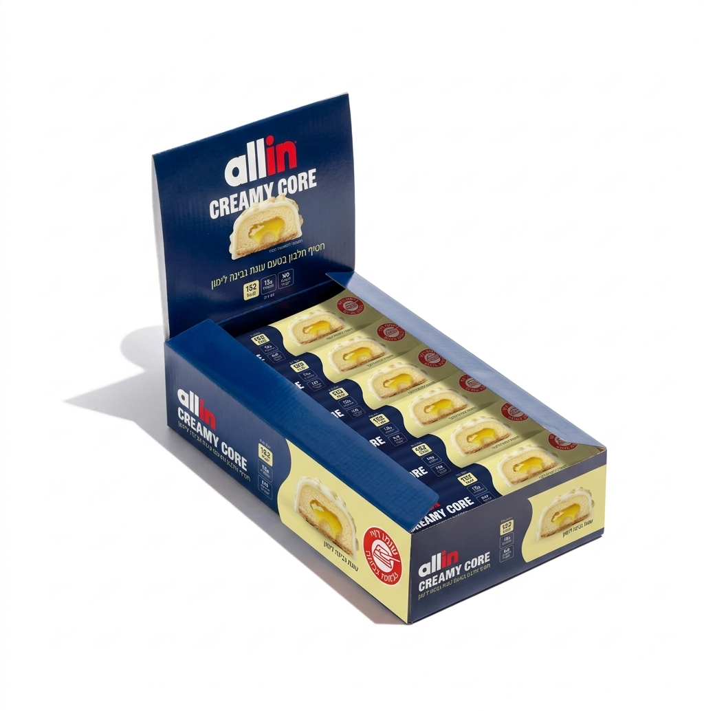 מארז 18 חטיפי חלבון ליבת קרם CREAMY CORE
