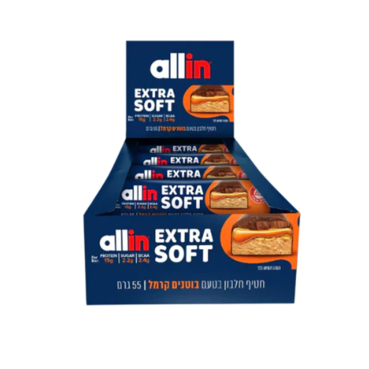 מארז 18 חטיפי חלבון EXTRA SOFT בטעם בוטנים קרמל