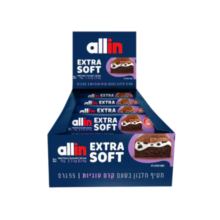 מארז 18 חטיפי חלבון EXTRA SOFT בטעם קרם עוגיות