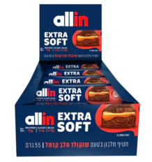 חטיף חלבון סופט בטעם שוקולד חלב קרמל 24 יחידות