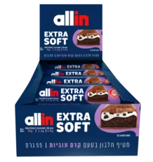 חטיף חלבון סופט בטעם קרם עוגיות 24 יחידות